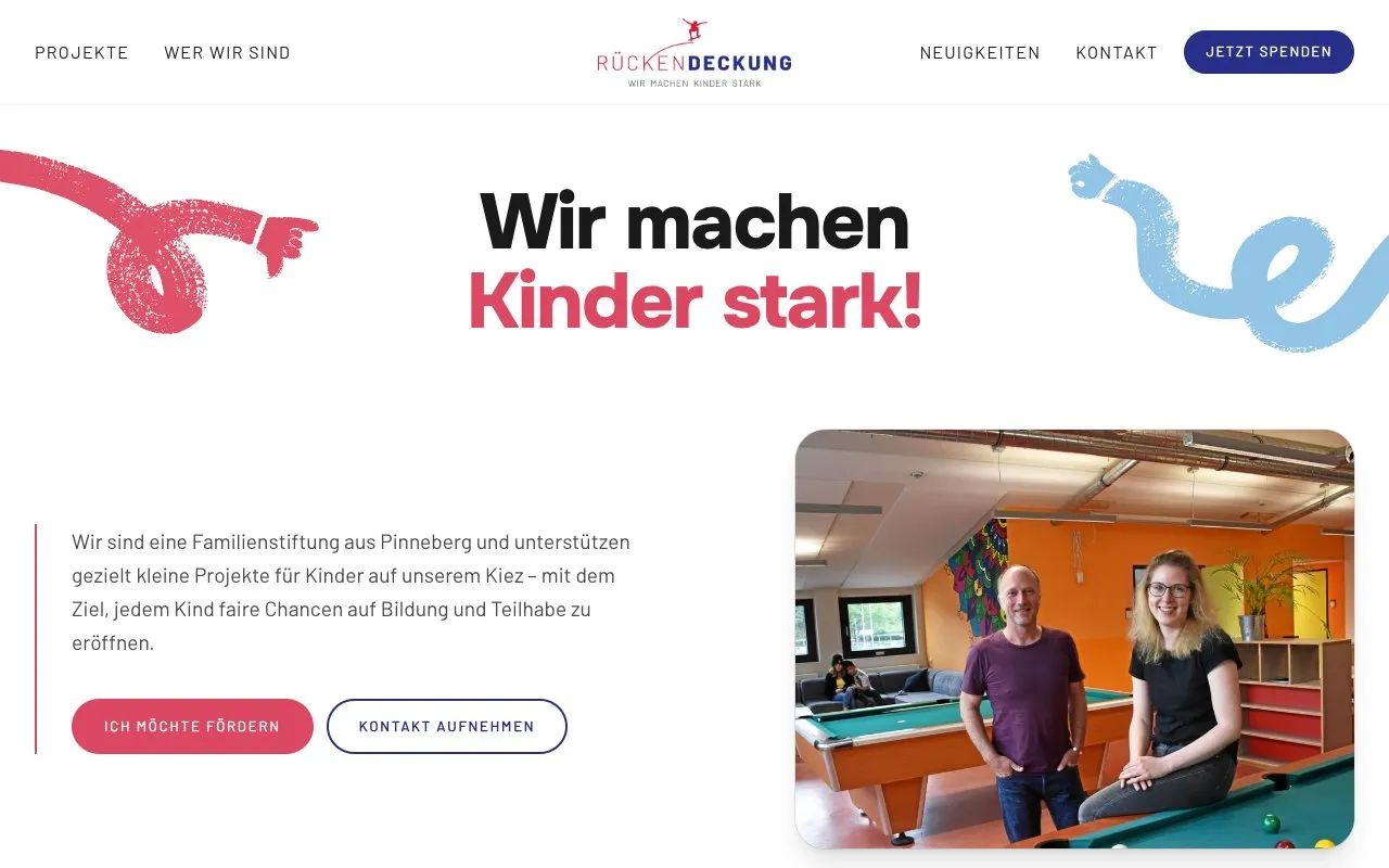 Startseite von rueckendeckung.de